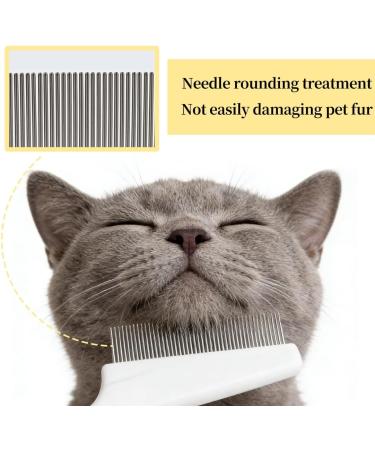 2 Peigne Anti-Puces Professionnel Pour Chiens Et Chats - Peigne Anti-Poux Pour Enlever Les Puces - Peignes Pour Chien Avec Dents Arrondies En M tal Pour Un Soin Doux (2 Tailles) - Buy Online on GoSupps.com