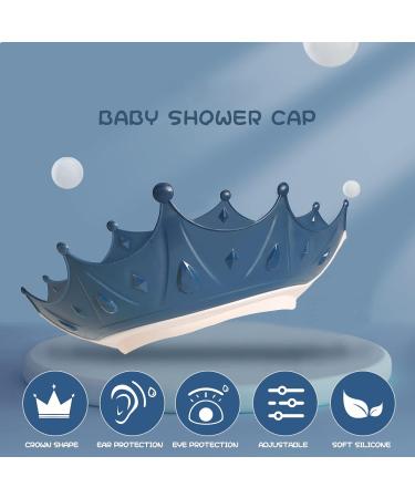 Fusacony Adjustable Baby Shampoo Cap - Tear-Free Hair Washing for Kids 0-9 Years | Safe & Comfortable Shower Hood (Blue) - Buy Online on GoSupps.com
