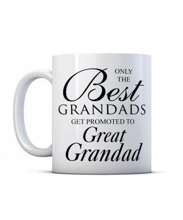 Finger prints Only The Best Grandads Get Promoted to Great Grandad - New Baby Gift Mug