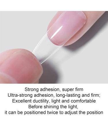Solid Nail Gel - Nail Extension Gel Portable Nail Tips Solid Gel Press on Nails Solid Glue Gel for Fake Nails Curing Needed Home Use Kshsaa - Buy Online on GoSupps.com