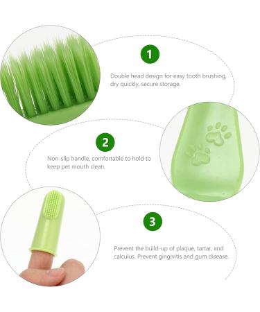 HANABASS 2 Sets Pet Toothbrush Toothbrushes Dog Toothbrush and Toothpaste Dog Toothbrushes Pp Green - Buy Online on GoSupps.com