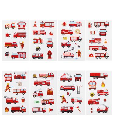 Fire Truck Temporary Tattoos - 24 Sheets | Firefighter Party Favors & Birthday Decorations - Buy Online on GoSupps.com