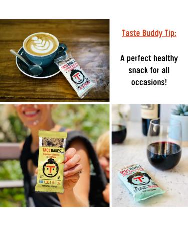Taos Bakes Gingersnap Pecan Snack Bars - Gluten Free Non-GMO Vegan Granola - 1.8oz Nutritious & Delicious Treats - Buy Online on GoSupps.com