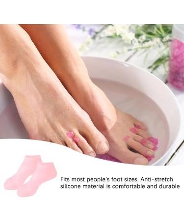 3 Pairs Silicone Socks Silicone Moisturizing Socks Women Foot Spa Pedicure Silicone Socks Soft Gel Heel Socks Silicone Foot Moisturising Socks for Women Dry Cracked Feet(White Skin Color Pink) - Buy Online on GoSupps.com