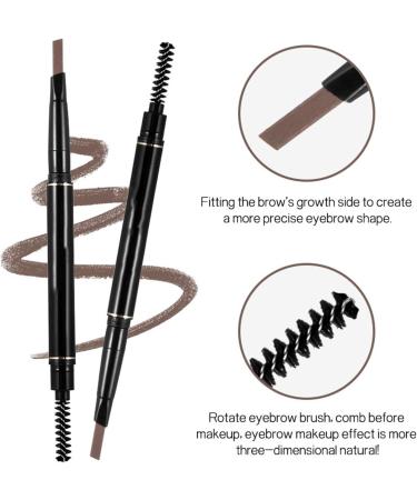 LXZJJM Automatic Eyebrow Pencil with Brush and 24 Brow Stencils - Waterproof Smudge-proof Long-lasting Eyebrow Pencil for Women - Ideal for Various Brow Shapes and Hair Colors! (04# Light Brown) - Buy Online on GoSupps.com