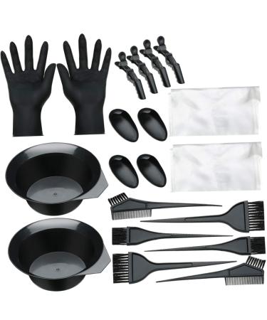 minkissy 1 Hair Salon Tool Kit Hairdressing Bowl Hair Tinting Kit Hair Dying Brush Hair Bleach Mixing Hair Color Bowls Hair Coloring Dyeing Kit Hair Blower Dryer Brush 20 Piece Set Hair Dye
