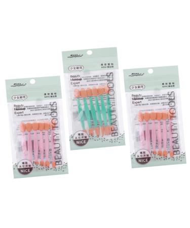 Beavorty 2 Sets Eye shadow brush women s suits beauty sponge cosmetology kit eyebrow brush double shadow 7.4X1cmx2pcs As Shownx2pcs