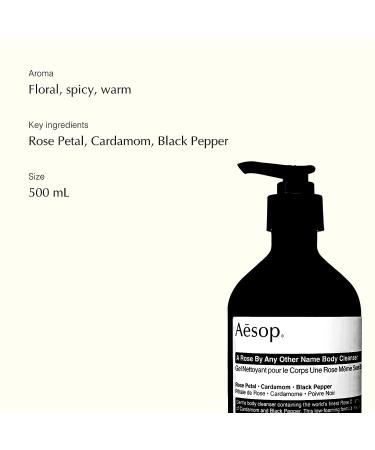 Aesop A Rose by Any Other Name Body Cleanser 500mL - Alcohol-Free, Gluten-Free & Vegan Body Wash for All Skin Types - Men & Women's Body Skin Cleanser - Buy Online on GoSupps.com