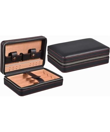 Cigar Boxs Cigar Case Cigar Box Cigar Humidors Leather Cigar Humidor with a Humidifier and Stainless Cutter Portable Light Weight Gift - Buy Online on GoSupps.com