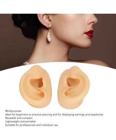 Flexible Silicone Ear Model for Earrings Earphones Display Lifelike Easy to Use Multifunctional Reusable Portable Practice Fake Ear Model (Light Beige) - Buy Online on GoSupps.com