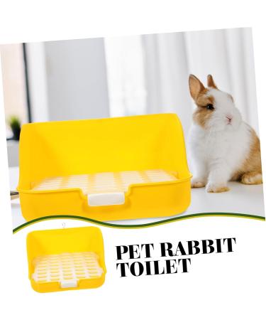 CORHAD Box Rabbit Toilet Pet Toilet Bunny Toilet Pet Supply Pet Training Corner Bunny Potty Rabbit Potty Pet Pee Toilet Pet Drawer Potty Pet Potty Pet Litter Tray Little Pig Pee Toilet 28.5X23.5X15.5CM Yellow - Buy Online on GoSupps.com