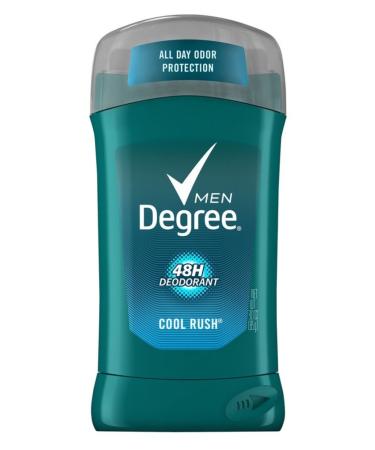 Degree Deodorant 3 Ounce Mens Time Released Cool Rush (88ml) (6 Pack)