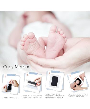 JunVpic Baby Handprint Footprint Frame | Personalized Nursery Decor Keepsake Kit with No-Clean Ink | Perfect Baby Shower Gift for New Parents - Buy Online on GoSupps.com