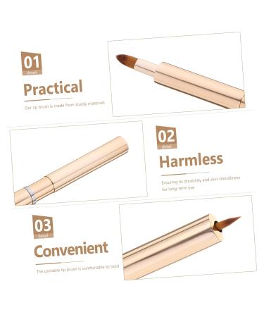 Buy Housoutil Portable Smudge Stick & Tricolor Lip Brush - Golden Makeup Tool for Perfect Lip Application - International Shipping Available - Buy Online on GoSupps.com