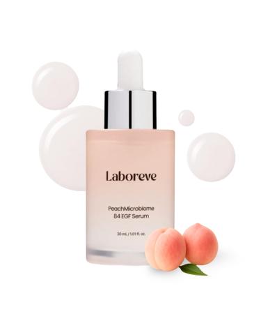 Laboreve PeachMicrobiome 84 EGF Serum | Peach Growth Factor Anti-Aging Serum | Niacinamide Multi-Layer Hyaluronic Acids Collagen | Boost Firmness & Vitality Long-Lasting Moisture | Korean Skin Care