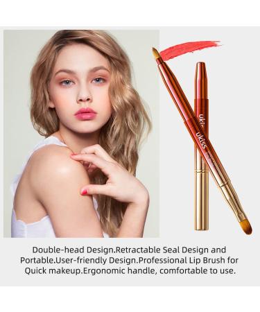 4 Piece Gradient Retractable Makeup Brush Set for Lips, Eyes, and Foundation - Dual End Travel Brush Tool with Cap - Buy Online on GoSupps.com