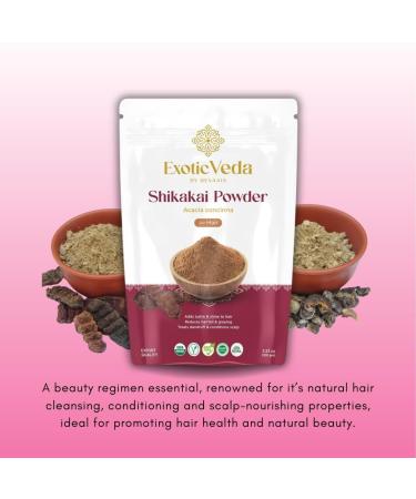 Organic Shikakai Powder | Natural Hair Cleanser & Conditioner | Non-GMO Herbal Formula for Strong Shiny Hair - 100g - Buy Online on GoSupps.com