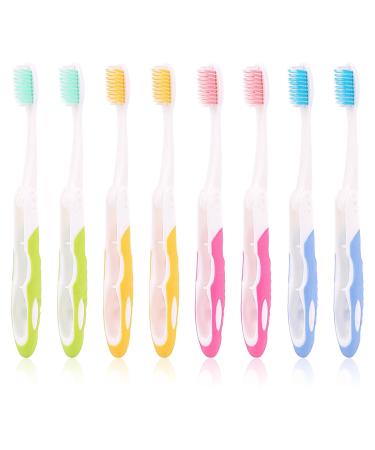 Skhaovs 8 pieces toothbrush foldable portable soft toothbrush travel foldable toothbrush adult foldable travel toothbrushes for travel hiking camping 8 pieces.