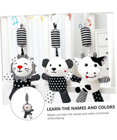 Buy Toyvian Black and White Newborn Toy - Adorable Rattle with Animal Motifs & Bed Bell for Babies - Buy Online on GoSupps.com