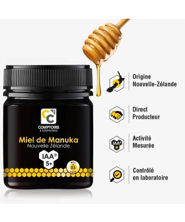 COMPTOIRS ET COMPAGNIES - Active Manuka Honey - IAA5+ (MGO83+) - New Zealand Origin - 500g - Buy Online on GoSupps.com
