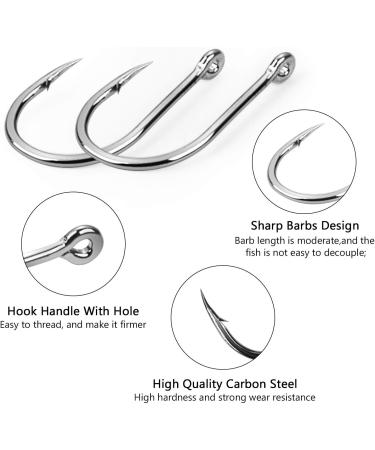 HETH 2000pcs Fishing Worm Hooks Set | High Carbon Steel Wide Gap Offset Hooks | Saltwater & Freshwater | 10 Sizes - Buy Online on GoSupps.com