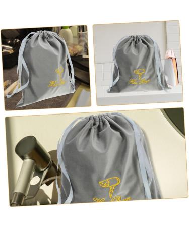 LALADEFIEE 2pcs Drawstring Hair Dryer Bags Blow Dryer Pouch Grey Hair Dryer Bag Drawstring Pouch 35.00X30.00X0.50CM Grey - Buy Online on GoSupps.com