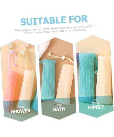 VINTORKY 3pcs Soap Bag Foam Net Soap Sock for Bar Soap Exfoliating Soap Bag Soap Savers Bag for Bar Soap Pe - Buy Online on GoSupps.com