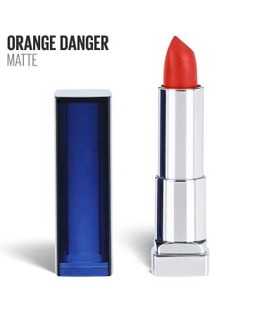 Maybelline New York Color Sensational Orange Danger Matte Lipstick 0.15 oz - 1 Count - Buy Online on GoSupps.com