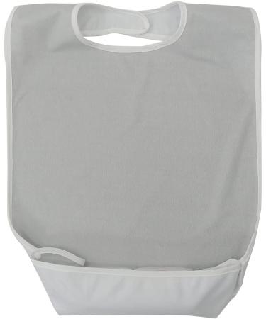 Pozico Washable Terry Cloth Adult Bibs with Debris Trap, Grey (4 Pack) for Men/Women/Elderly - Clothing Protectors for Eating - Buy Online on GoSupps.com