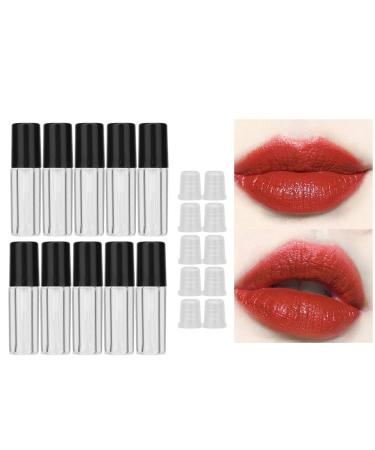 Buy 10-Pack 1.5ml Clear Lip Gloss Containers - Refillable Travel Lip Balm & Lipstick Sample Vials (Black) - Ideal for eCommerce & International Shipping - Buy Online on GoSupps.com