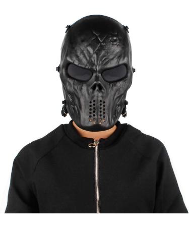 Anyoupin Skull Skeleton Full Face Airsoft Paintball Mask with Gray PC Lenses - M06 Tactical Mask for Halloween, Cosplay, and Masquerade Parties - Buy Online on GoSupps.com
