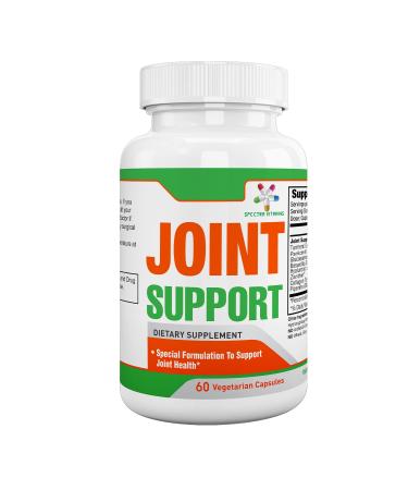 Spectra Vitamins Joint Support Supplement with Glucosamine Turmeric Extract Boswellia Collagen Type II Paractin Zanthin Hyaluronic Acid Black Pepper 60 Capsules