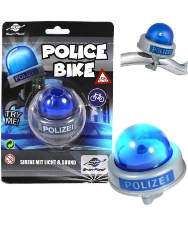 Smart Planet JO-20626-NEW Bicycle Bell for Children - Blue Plastic Police Design - Medium Size - International Shipping Available - Buy Online on GoSupps.com