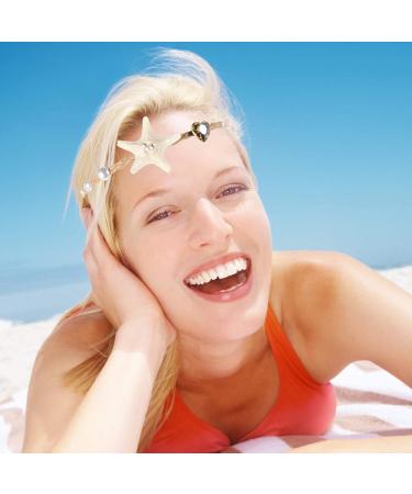 Mussel Pearl Headband | Beach & Mermaid Hair Accessories - Elastic Shell Hair Band - Buy Online on GoSupps.com