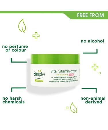 Simple Kind to Skin Vital Vitamin Day Cream 50ml | Hydrating & Nourishing Moisturizer - International Shipping Available - Buy Online on GoSupps.com