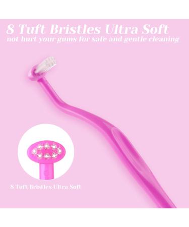 Qianyu 4-Piece Orthodontic Tuft Toothbrush Set - Ideal for Braces & Dental Care | International Shipping Available - Buy Online on GoSupps.com