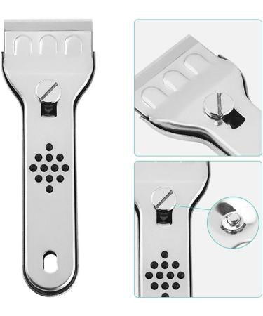 Ceramic Hob Scraper | Glass Scraper with 5 Blades for Ceramic Hob Scratches | Stainless Steel Blade Scratches for Induction Hobs Glass Ceramic Hob Oven Rundaotong - Buy Online on GoSupps.com