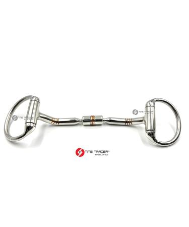 Pony Eggbutt Snaffle Horse Bit with Copper Roller and Inlay (3.5") - Buy Online on GoSupps.com
