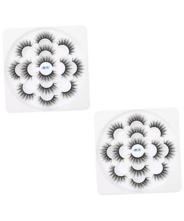 minkissy 2 Boxes 6d False Eyelashes Makeup Accessory False Eyelash Beauty Woman Beauty Eyelashes Fake Lashes Girl Makeup False Eyelash Lash Extension Accessories Wispy Lashes Chemical Fiber