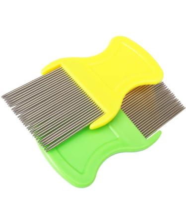 Nuoshen 6 Pcs Double Sided Plastic Lice Comb - Metal Teeth Nit Combs for Head Lice Treatment in Adults, Kids, Dogs, Cats - Buy Online on GoSupps.com