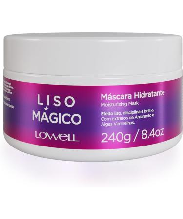 Lowell - Masque hydratant Liso M gico - Soin naturel des cheveux - R sultats professionnels - Hydratation en profondeur et contr le des frisottis - Cheveux lisses et brillants - 240 g - Buy Online on GoSupps.com