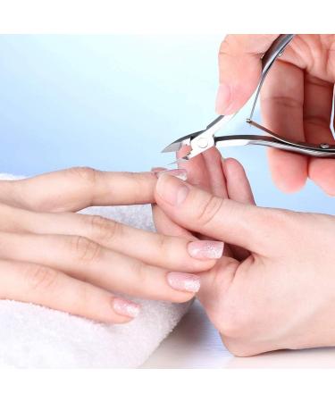 RIYAN 8 Pieces of Stainless Steel Cuticle Trimmer Pointed Blade Removal Scissors Nails and Toenails Manicure Tool - Buy Online on GoSupps.com