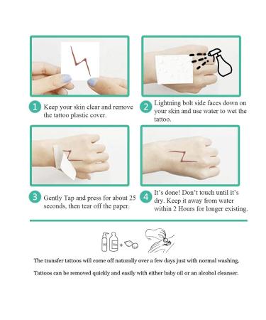 YoHold Wizard Lightning Bolt Scar Tattoos - 24 PCS | Temporary Halloween Sticker for Magical Costumes Party Decor - Buy Online on GoSupps.com