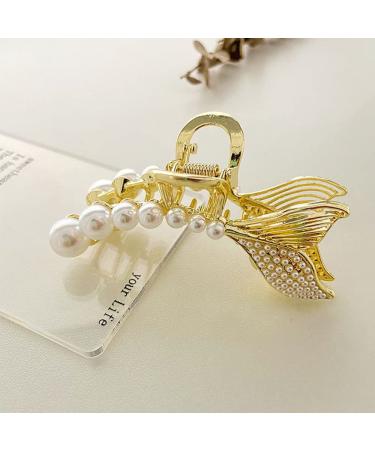 Pearl Hair Claw Clip for Thick Hair - Elegant Metal Hair Accessory for Women - Strong Hold Jaw Clip for Styling - 1Pc Style 3 - Buy Online on GoSupps.com