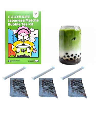 Tokimeki Bubble Tea Kit 255g - Easy Home Preparation | Hot or Cold | Perfect for Relaxing | Heartforcards Shipping Protection (Matcha) - Buy Online on GoSupps.com
