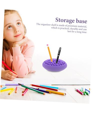 FRCOLOR 2pcs Bird's Nest Makeup Brush Holder - Stylish Lipstick & Pencil Organizer for Desk | Travel Brush Storage for Artists | Purple - Buy Online on GoSupps.com