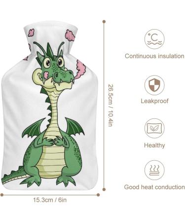 Dragon Hot Water Bottle with Plush Cover | Hand Warmer for Adults & Children | 26.5x15.3cm - Ideal for Comfort & Warmth - Buy Online on GoSupps.com