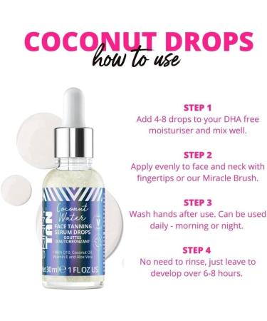 Skinny Tan Coconut Water Serum Tanning Drops 30ml - Vegan & Cruelty-Free Face Serum with Q10 & Vitamin E for Youthful Glow - Buy Online on GoSupps.com