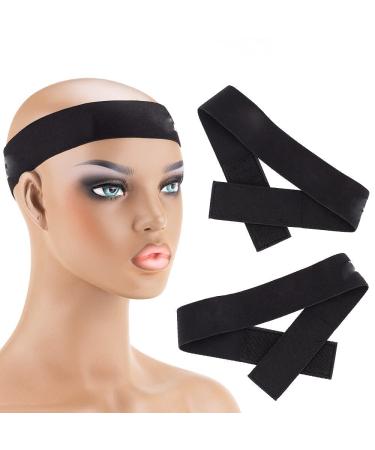 Lace Melting Band for Wig Edges - 2 Pack Black Elastic Bands for Seamless Edge Laying - Buy Online on GoSupps.com