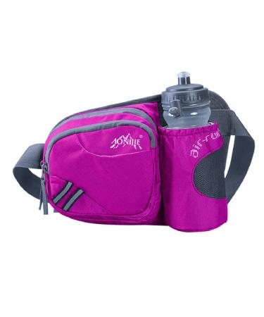 TRIWONDER Hydration Belt with Water Bottle Hip Bag Belt Bag with Bottle Holder for Running Jogging Women and Men A - Rose Red